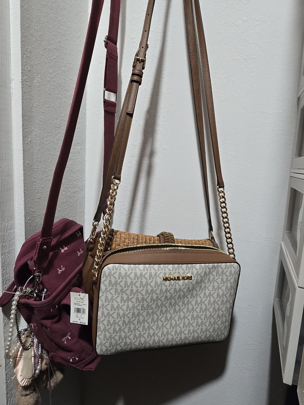 Michael Kors Blush Pink Quilted Crossbody Bag